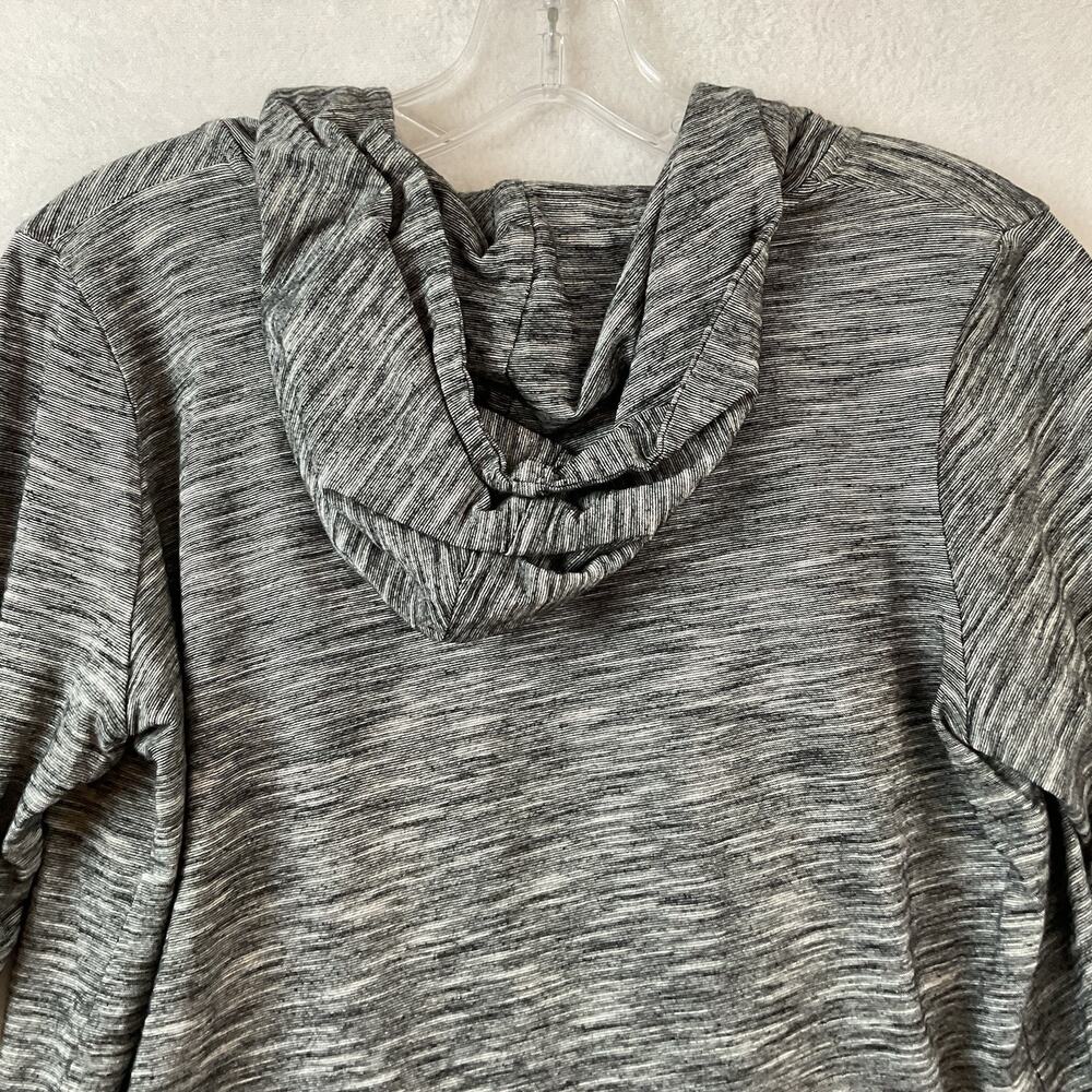J Jill Pure Jill Cardigan Jacket Womens XS Black Open Front Hooded‎ Long Sleeve - Picture 7 of 9
